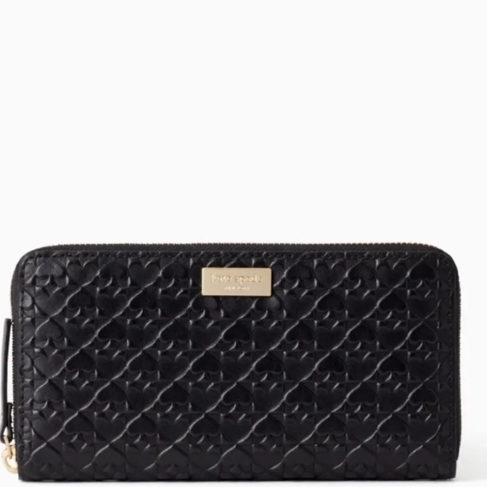 Kate Spade New York Women Penn Place Embossed Neda Zip Around Wallet Black